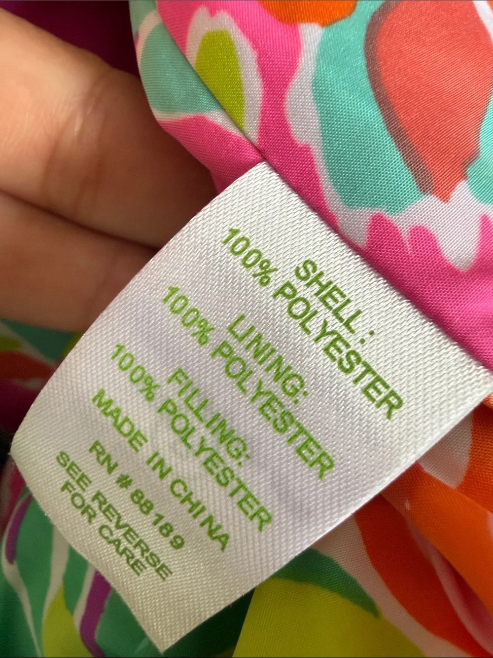 Lilly Pulitzer Kate green floral puffer vest large - Picture 12 of 14